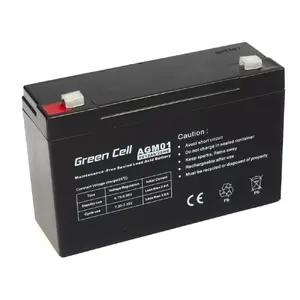 Sealed Lead Acid (VRLA) AGM battery Green Cell 6V 12Ah, 94×151×50 mm, 1.65 kg