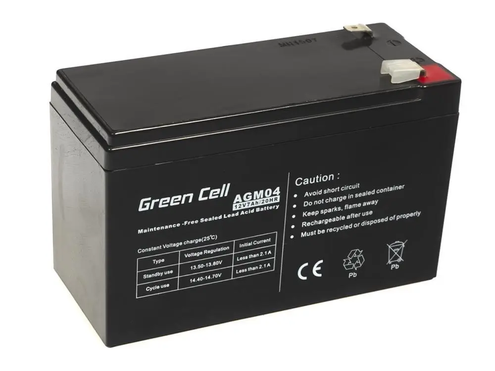 Аккумулятор для ИБП Green Cell AGM04 12В 7А·ч Photo 6