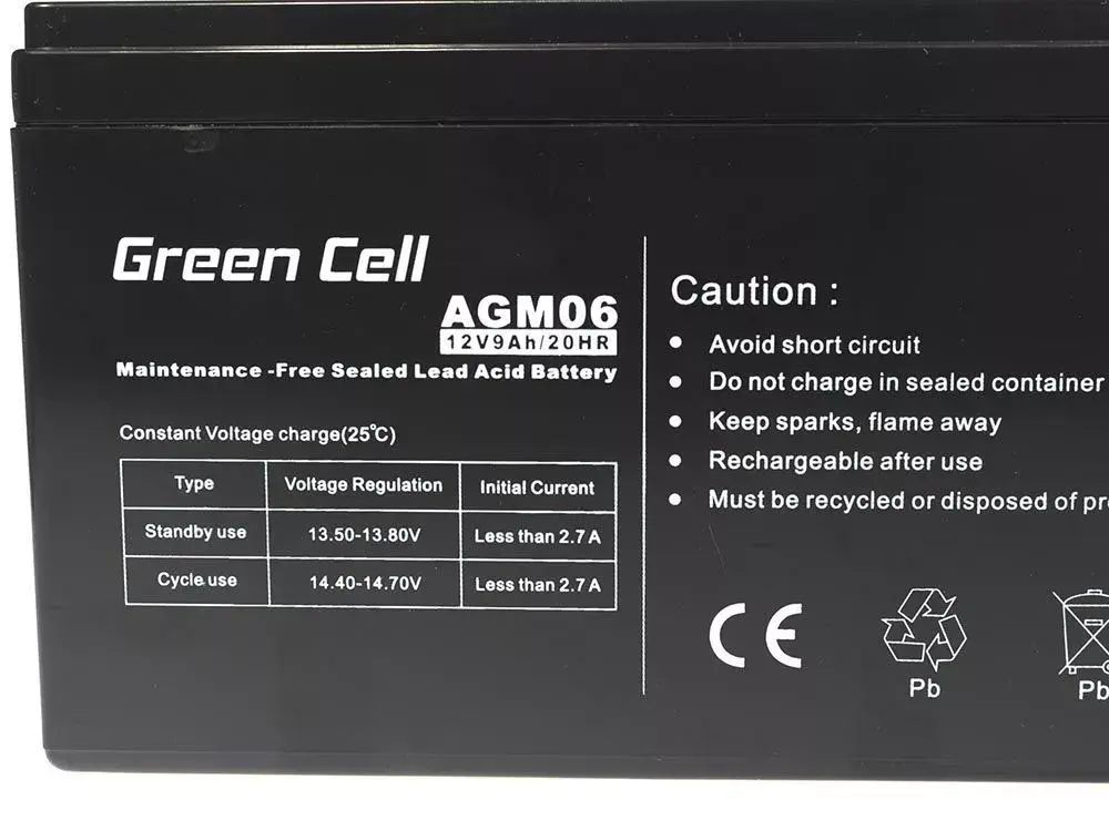 Green Cell AGM06 UPS akumulators 12V 9Ah Photo 2