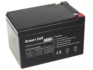 AGM battery Green Cell 12V 12Ah – Sealed Lead Acid (VRLA), 151×98×95 mm, 3.3 kg