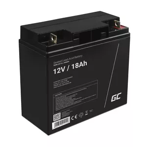 Rechargeable Sealed Lead Acid Battery Green Cell AGM09 12 V 18000 mAh, Black, 167×77×181 mm, 4.8 kg
