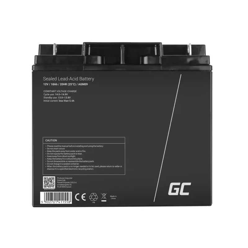 Green Cell AGM09 12 V 18000 mAh VRLA akumulators Photo 3