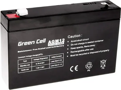 Green Cell AGM12 6 V 7000 mAh sealed lead-acid battery Photo 8