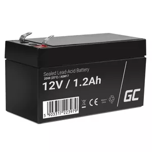 Sealed Lead Acid (VRLA) battery Green Cell AGM17 12 V 1.2 Ah — 52 mm height, 43×97 mm, 0.5 kg