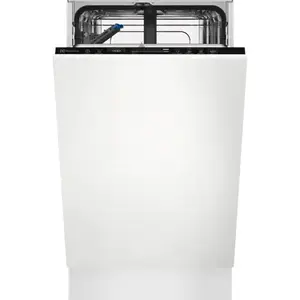 Electrolux EEG62300L pilnībā iebūvējama šaura trauku mazgājamā mašīna ar 9 vietas iestatījumiem 44 dB trokšņa līmeni un 8 programmām