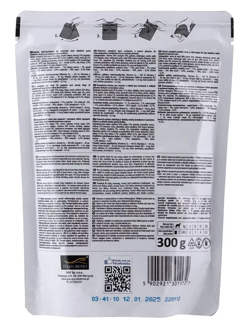 Konservēta suņu barība dolina noteci Premium Junior 300 g Photo 2