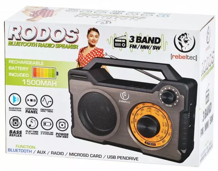 Портативное Bluetooth‑радио Rebeltec RODOS 10 Вт RMS Photo 4