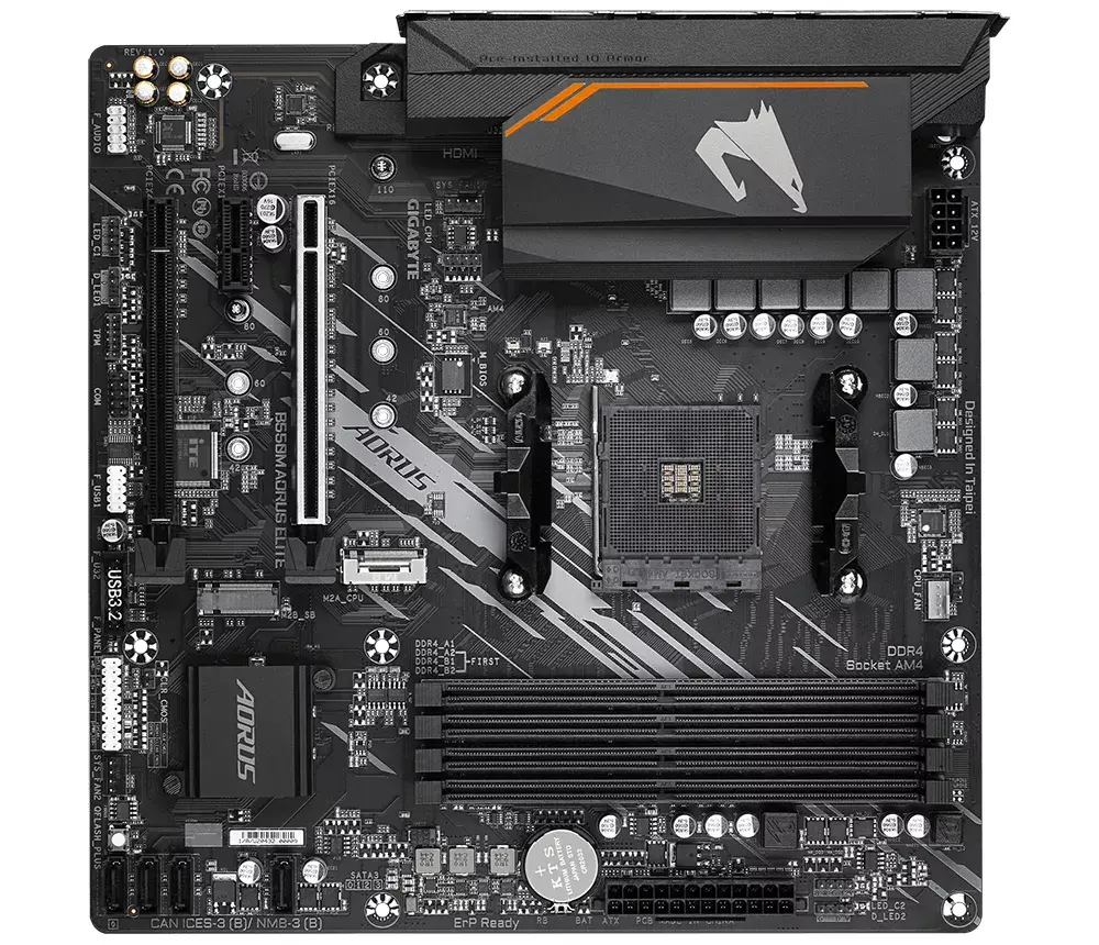 Mātesplate GIGABYTE B550M AORUS ELITE micro ATX Photo 2
