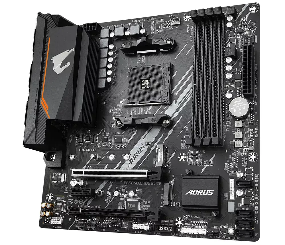 Mātesplate GIGABYTE B550M AORUS ELITE micro ATX Photo 4