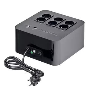 UPS SOCOMEC NETYS PL 600VA (0,6 kVA, 360 W) Type F ligzdas, USB, melns