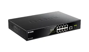D-Link DGS-1010MP Unmanaged Gigabit Ethernet Switch with 8 PoE Ports and 1 SFP Port