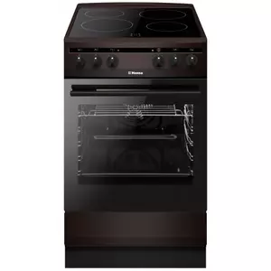 Hansa FCCB58088 cooker Freestanding cooker Ceramic Black, Brown A