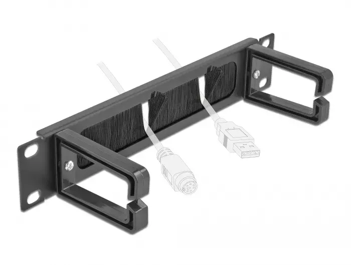 Щеточный панель DeLOCK 10" Кабельный менеджмент Photo 4