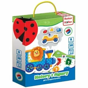 Набор магнитных фигур roter kafer RK2201-06 — цветные магнитные формы для творческой игры