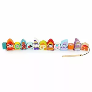 Wooden Lacing Toy Cubika Art.113104 — Beads for Fine Motor Skills Development