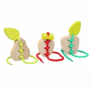 Cubika Lacing Toy Art.14811 — wooden lacing educational toy for fine motor skills
