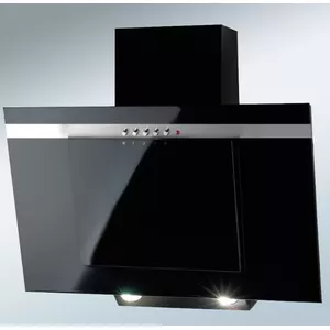 Sienas izplūdes nosūcējs AKPO WK-4 Nero Line Eco, 50 cm, ar izvadu/recirkulāciju, max 324 m³/h, 3 ātrumi, alumīnija tauku filtrs