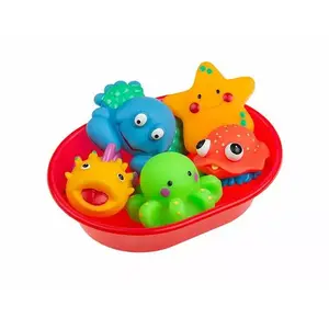 Bath toy set Tullo Art. 125 — 5 pieces, sea animals for bathtub