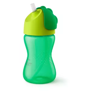 Krūze Philips Avent SCF798/01 ar elastīgu salmiņu 300 ml zaļa