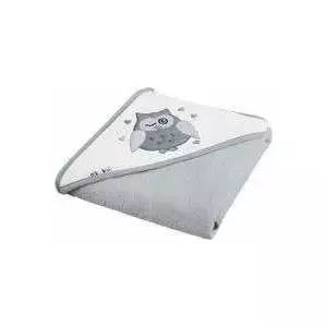 Baby hooded towel akuku Art.A1238 Grey 80x80 cm - cotton bath wrap for infants