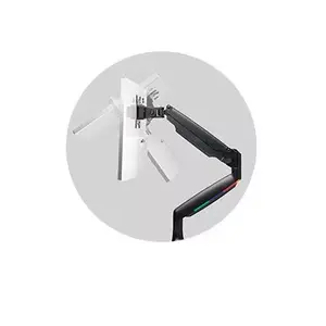 One-touch adjustable arm with built-in gas spring and counterbalance tension adjustment