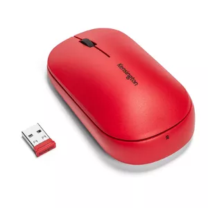Беспроводная амбидекстр. мышь KENSINGTON SureTrack Dual – RF и Bluetooth, 2400 DPI, 3 кнопки, красная