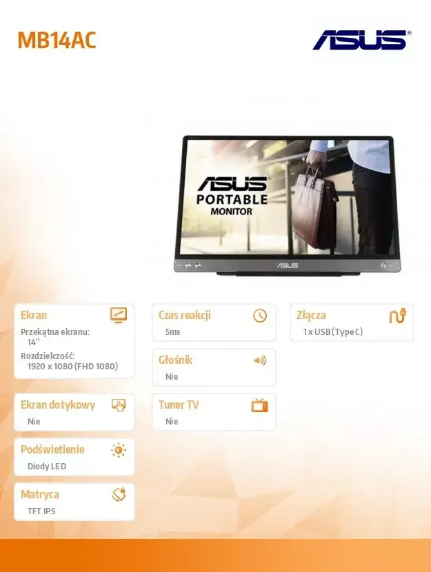Dators monitors ASUS MB14AC Photo 16