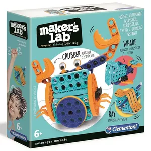 Конструктор Clementoni Makers Lab Marine animals — набор для создания морских моделей