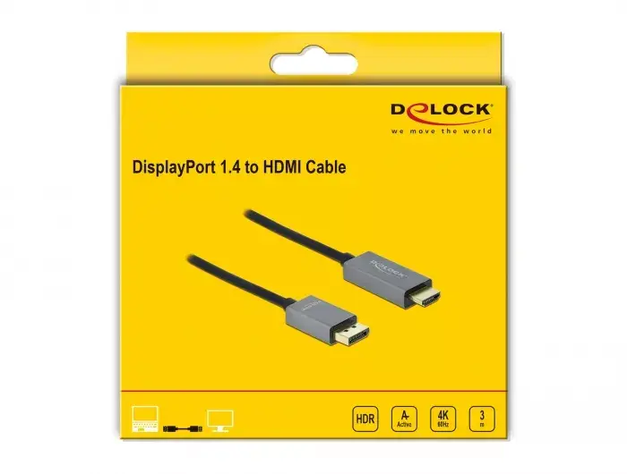 Aktīvs DisplayPort 1.4 uz HDMI kabelis DeLOCK 85930 Photo 2