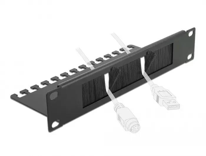 Щеточный панель DeLOCK 10" Кабельный менеджмент 1U Photo 3
