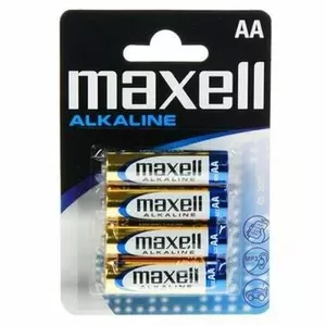 Alkaline AA batteries Maxell MN1500 1.5V — pack of 4