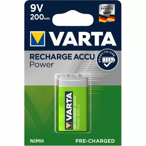 Uzlādējama Ni‑MH 9V baterija Varta AK9