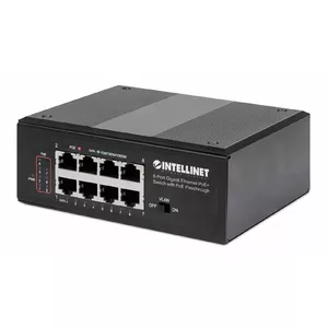 Rūpnieciskais slēdzis Intellinet 8-Port Gigabit Ethernet PoE+