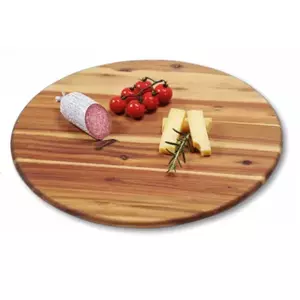 Round wood food service tray KESPER model 28448, circular serving tray