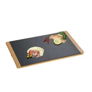 Serving Tray KESPER 38131 — rectangular wooden tray, black, 450×300×15 mm