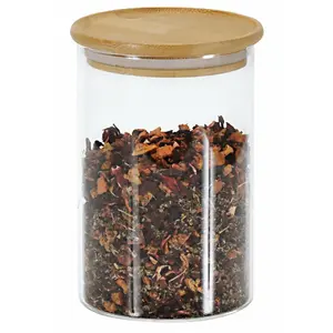 Storage container KESPER 650 ml with bamboo cover, airtight kitchen jar