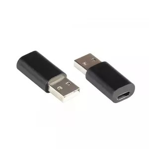 Cable gender changer USB A USB C Black Alcasa USB-AD200