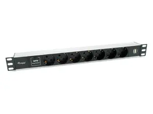 Power Distribution Unit PDU Equip 333315 7 AC outlets 1U Black Silver