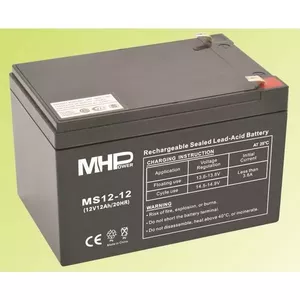 Aizvērts VRLA AGM svina‑skābes akumulators CARSPA MS12-12 12V 12Ah priekš UPS un rezerves barošanas