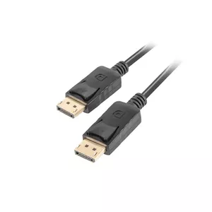 DisplayPort kabelis LANBERG CA-DPDP-10CC-0018-BK — DisplayPort 1.2, 1,8 m, 3840×2160 (4K@60Hz), max 120 Hz, melns