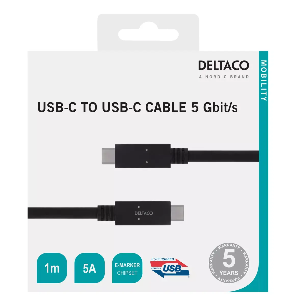 USB kabelis Deltaco USBC-1501M Photo 2