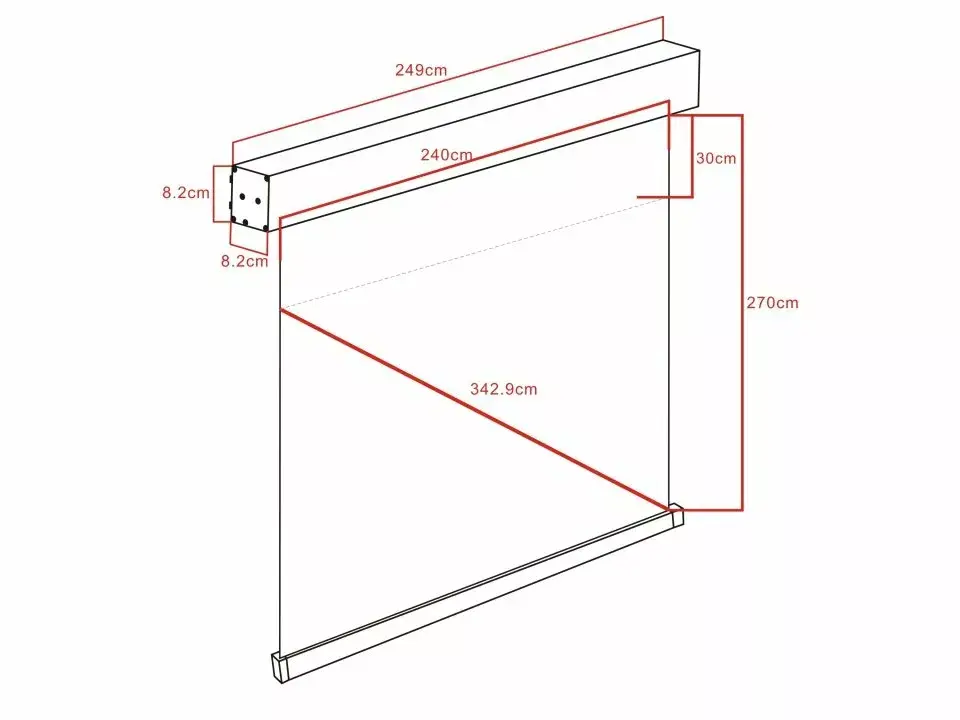 Manual Projection Screen Multibrackets M 1:1 240x240 135" Photo 2