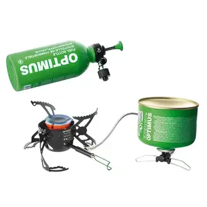 Šķidrā kurināmā telts plīts OPTIMUS 8019408 — 1 degļa benzīna plīts, 475 g, 140×80 mm