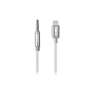 Audio cable SBS TEADAPTIPJACK35W 1m 3.5mm Lightning White