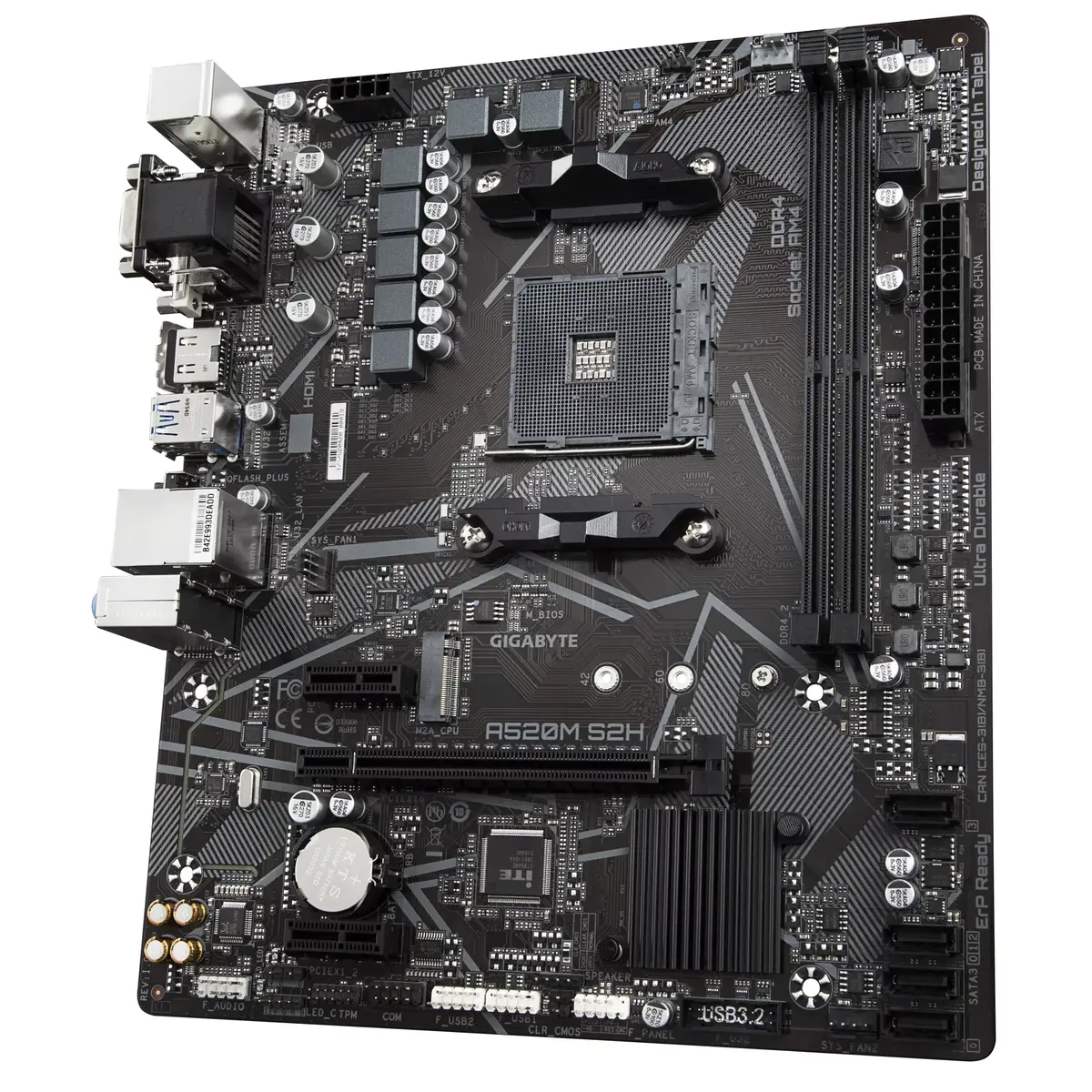 Pamatplate GIGABYTE A520M S2H, Kods: A520M-S2H Photo 4