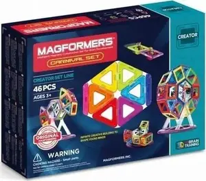 Конструктор MAGFORMERS Carnival set Blocks 46 шт магнитный набор для строительства