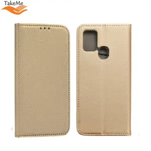 Grāmatiņas tipa magnētiskais aizsargvāks take.me priekš Xiaomi Redmi Note 9 Pro / Note 9 Pro Max / Note 9S — zelta