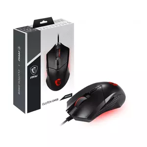 MSI CLUTCH GM08 Optical Gaming Mouse '4200 DPI Optical Sensor, 6 Programmable button, Symmetrical design, Durable switch with 10+ Million Clicks, Weight Adjustable, Red LED'