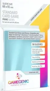 Card game sleeves Gamegenic Prime Standard 66 x 91 mm transparent – 100 sleeves