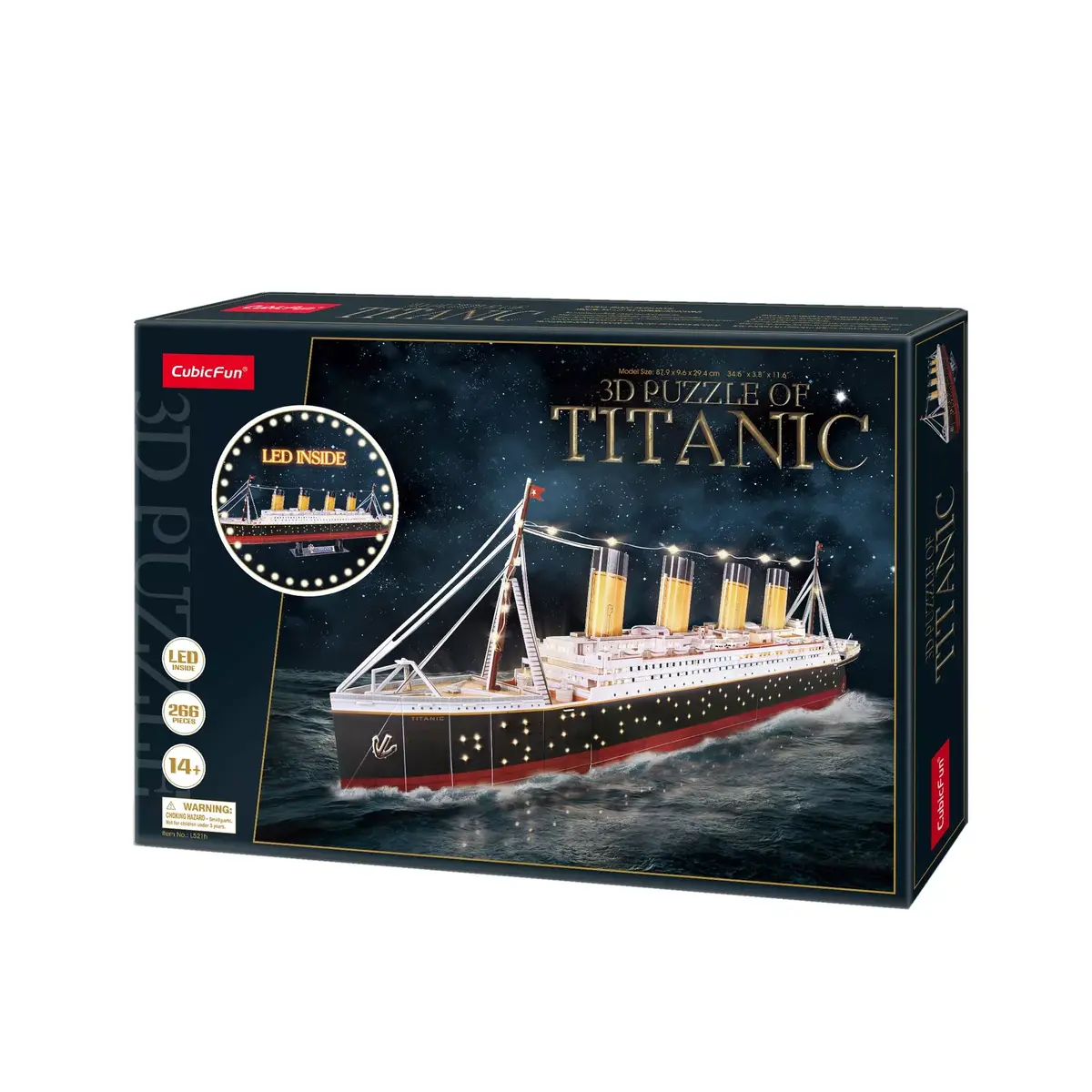 3D Puzle CubicFun Titanic LED Photo 5